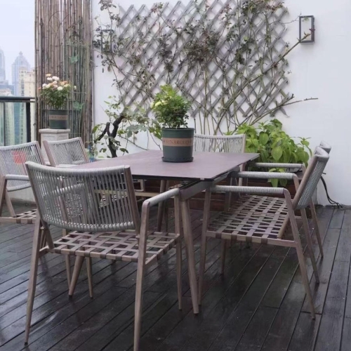 Bangkok Villa Penthouse Terrace Outdoor Table and Chair